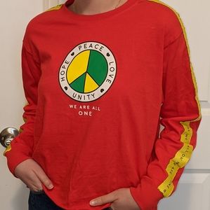 Mighty fine red graphic long sleeve